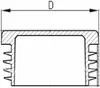 10 x Lamellenstopfen Vierkantrohrstopfen 100 x 40 mm Produktbild-Vorschau 2