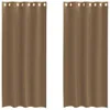 vidaXL Voile Rideaux avec œillets 2 pcs. Marron clair Voir les images du produit 1