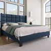 MODFU Lit rembourré 140×200 cm, lit double avec tête de lit Voir les images du produit 2
