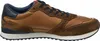 Side view of a brown and navy blue sneaker. Produktbild-Vorschau