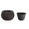Obal na květináč s vkladem Bowl černý 18 cm Náhled obrázku produktu 2