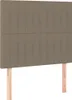vidaXL LED Kopfteil Taupe 100x5x118/128 cm Stoff Produktbild-Vorschau 4