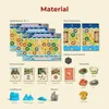 A flat lay image showcasing the components of the board game CATAN. Voir les images du produit