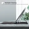 A tablet with a keyboard case is shown in a stand position, demonstrating multiple viewing angles. Produktbild-Vorschau