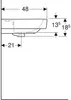 Geberit Renova Plan, lavabo, 85x48 cm, 1 trou pour robinet, Voir les images du produit 9