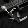 6-in-1 Klappbesteck Set 2-teilig, Edelstahl Campingbesteck Produktbild-Vorschau 3