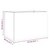 Pflanzkübel Weiß 62x40x39 cm Stahl Produktbild-Vorschau 9