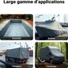 Wiltec Bâche de camion 5 x 7m Grise 650 g/m² Polyester Voir les images du produit 7