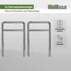 2 x Fahrradanlehnbügel 118 x 78 cm Edelstahl Ø 60 mm Produktbild-Vorschau 2