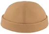 Bullani randlose handgefertigte Docker Cap aus Schurwolle in beige