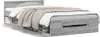 The Living Store Bettgestell mit Schublade Grau Sonoma Produktbild-Vorschau 2