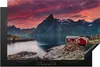 KitchenYeah© Herdabdeckplatte Rosa Sonnenaufgang auf den Produktbild-Vorschau 1