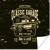 MuchoWow® Poster Mancave - Auto - Garage - Vintage 50x50 cm Produktbild-Vorschau 1