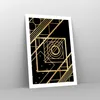 Poster - Poster ohne Rahmen - Abstraktion Quadrat Gold - Produktbild-Vorschau 7