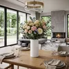 Witte, ronde keramische vaas, 20 cm hoog, glad en glanzend, Productafbeelding-voorbeeld 6