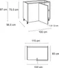 Optifit Eckunterschrank Linus984 BxTxH 100 x 58,4 x 87 cm Produktbild-Vorschau 4