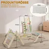 A wooden climbing structure for children, with dimensions indicated by text overlays. Podgląd zdjęcia produktu