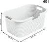 Rotho Wäschekorb 40L Country - Wäschesammler groß - Wäsche Produktbild-Vorschau 3