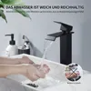 Homelody Wasserhahn Bad Wasserfall Badarmaturen Schwarz Produktbild-Vorschau 2