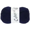 A ball of dark blue yarn on a white background. Produktbild-Vorschau