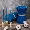 Bougies d'église bleues en cire d'abeille № 60 100 pcs Voir les images du produit 2