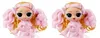 Two identical dolls with pink hair and outfits are shown against a white background. Voir les images du produit