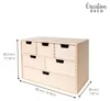 Creative Deco Mini Houten Kist met 6 laden, 42 x 20 x 28.5 Productafbeelding-voorbeeld 3