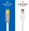 deleyCON MK280, 5 m, TV plug, TV socket, Weiß Produktbild-Vorschau 3
