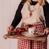 Clayre & Eef Talerz śniadaniowy Ø 20 cm Beżowo-brązowy Podgląd zdjęcia produktu 4