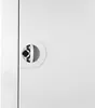 A close-up view of a white electrical distribution cabinet with a circular lock mechanism. Anteprima dell’immagine prodotto