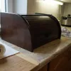 Kleiner Holz-Brotkasten Nussbaum 31x26x16cm – Polnisch Produktbild-Vorschau 6