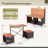 COSTWAY Gartenmöbel Sets 4 tlg., 2 in 1 Gartenbank, Produktbild-Vorschau 3