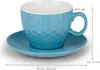 Cappuccino-Tassen Set 8 tlg., Keramik Tasse mit Untertasse, Produktbild-Vorschau 2