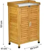 Gartenschrank aus Holz mit Rollen "Alexia" - 66 x 41 x 101 Produktbild-Vorschau 3