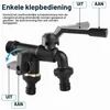 Doppelauslauf-Wasserhahn Messing frostsicher 2x3/4 Zoll Garten Náhled obrázku produktu