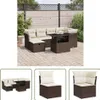 The Living Store 7-tlg. Garten-Sofagarnitur mit Kissen Produktbild-Vorschau 1