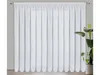 A white curtain hanging on a curtain rod in front of a window. Produktbild-Vorschau