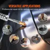 A collage of images showcasing different applications of a dent repair tool. Voir les images du produit