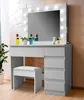 TOALETKA kosmetyczna LUSTRO OŚWIETLENIE 12 LED TABORET USB Podgląd zdjęcia produktu 4