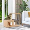 PawHut Katzenhaus Katzenkiste mit Hängematte Sisalstamm Produktbild-Vorschau 2