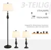 HOMCOM 3er-Lampenset 1 Stehlampe(ø38 x 158H cm) + 2 Produktbild-Vorschau 4