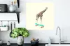 MuchoWow® Poster Giraffe - Muster - Skateboard - Rosa - Produktbild-Vorschau 3