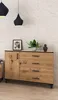 Commode P2, buffet avec portes, avec 4x tiroirs, en pieds Voir les images du produit 2