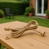 ENNA Freiluft Leuchtenkabel 5m IP64 E27, Beige geflochtenes Produktbild-Vorschau 4