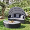 COSTWAY Sonneninsel Polyrattan, Sonnenliege für 2 Personen, Produktbild-Vorschau 2