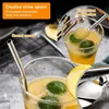 10 cannucce in acciaio inox con cucchiaio, inclusa spazzola Anteprima dell’immagine prodotto 5
