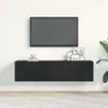 mobile TV vidaXL look rovere nero 120x30x30,5 cm materiale Anteprima dell’immagine prodotto 3