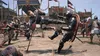 A medieval battle scene with knights fighting. Produktbild-Vorschau