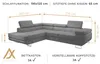 AX LIVING Couch L Form Kanya Grau 275cm mit Bettfunktion & Produktbild-Vorschau 7
