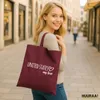 Huuraa Jutebeutel United States my love 10 Liter Burgundy Produktbild-Vorschau 2